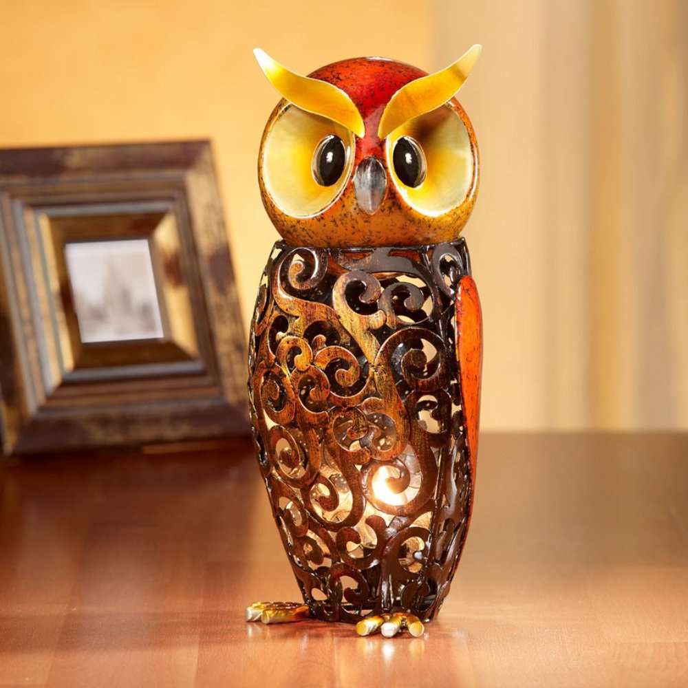 Electric Luminary Owl Figurine Decor 1671 NEW